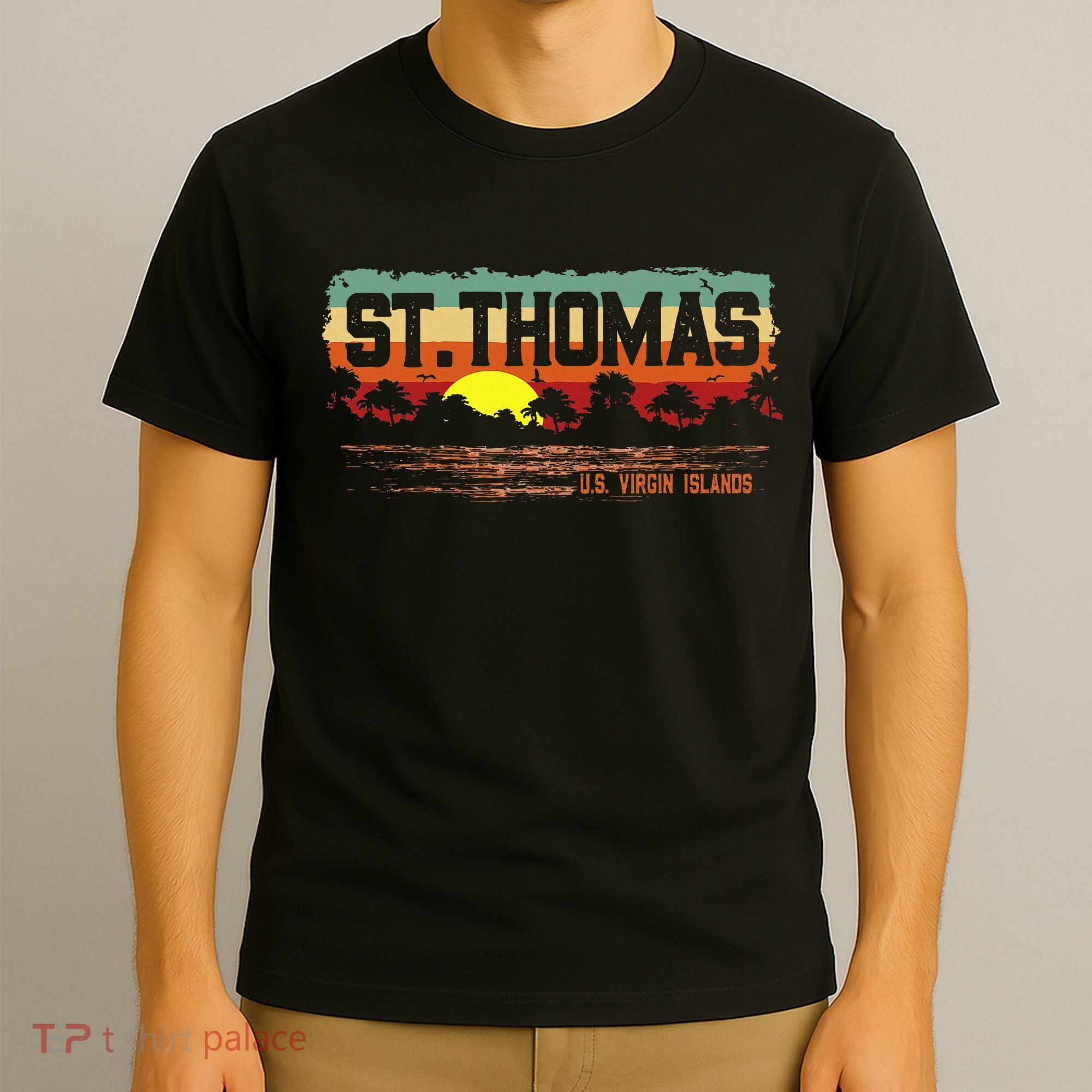 Vintage Sunset St. Thomas Usvi T-Shirt