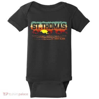 Vintage Sunset St. Thomas Usvi Baby Bodysuit