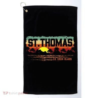 Vintage Sunset St. Thomas Usvi Golf Towel