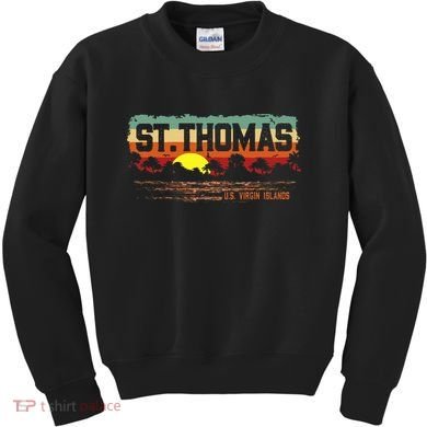 Vintage Sunset St. Thomas Usvi Kids Sweatshirt