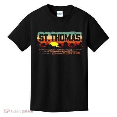 Vintage Sunset St. Thomas Usvi Kids T-Shirt