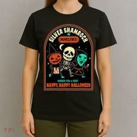 Vintage Silver Shamrock Novelties Happy Happy Halloween T-Shirt thumb 4