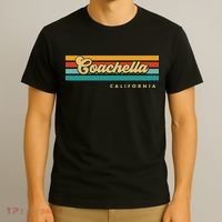 Vintage Sunset Stripes C.O.A.C.H.E.L.L.A California T-Shirt thumb 3