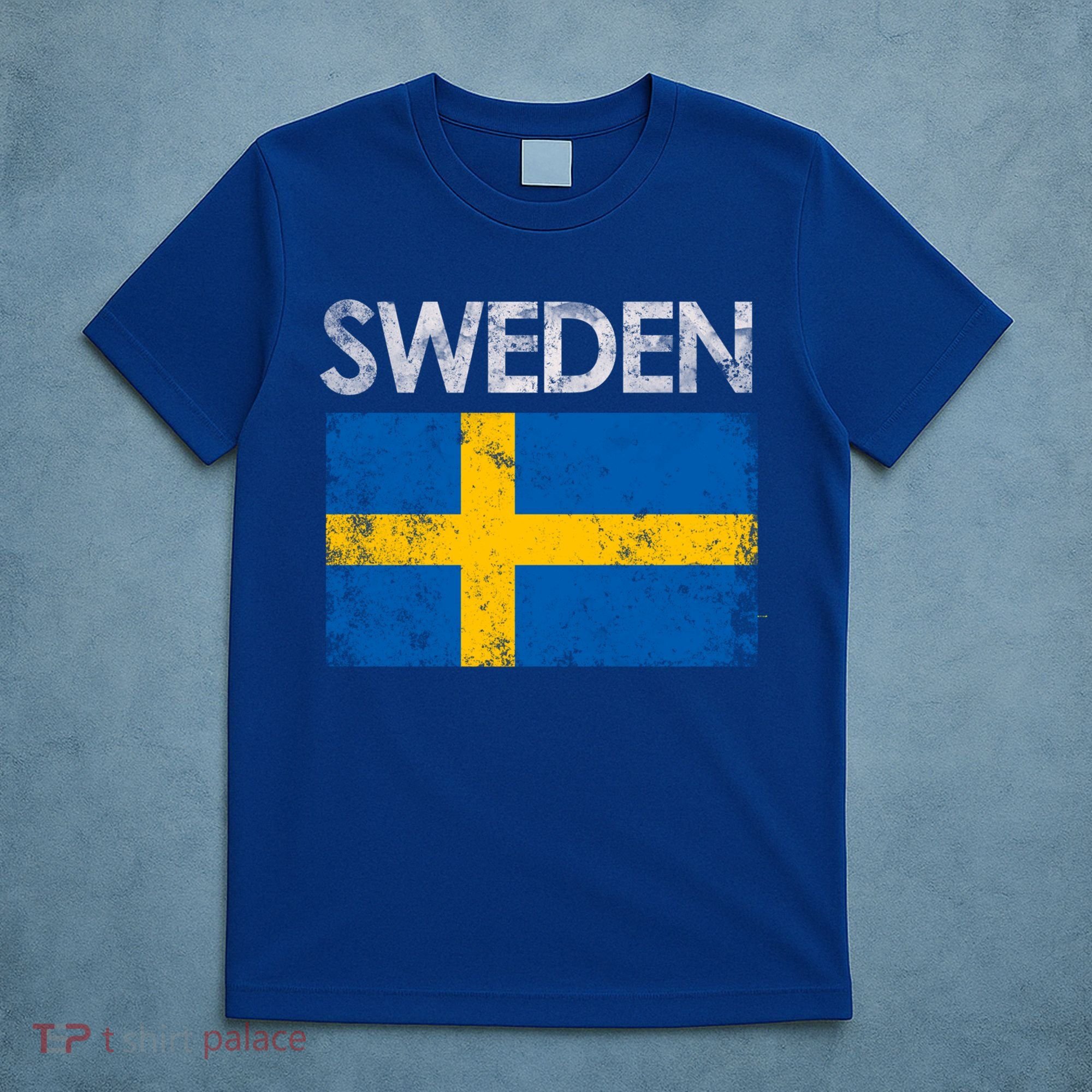 Vintage Sweden Swedish Flag Pride Gift Cool Gift T-Shirt