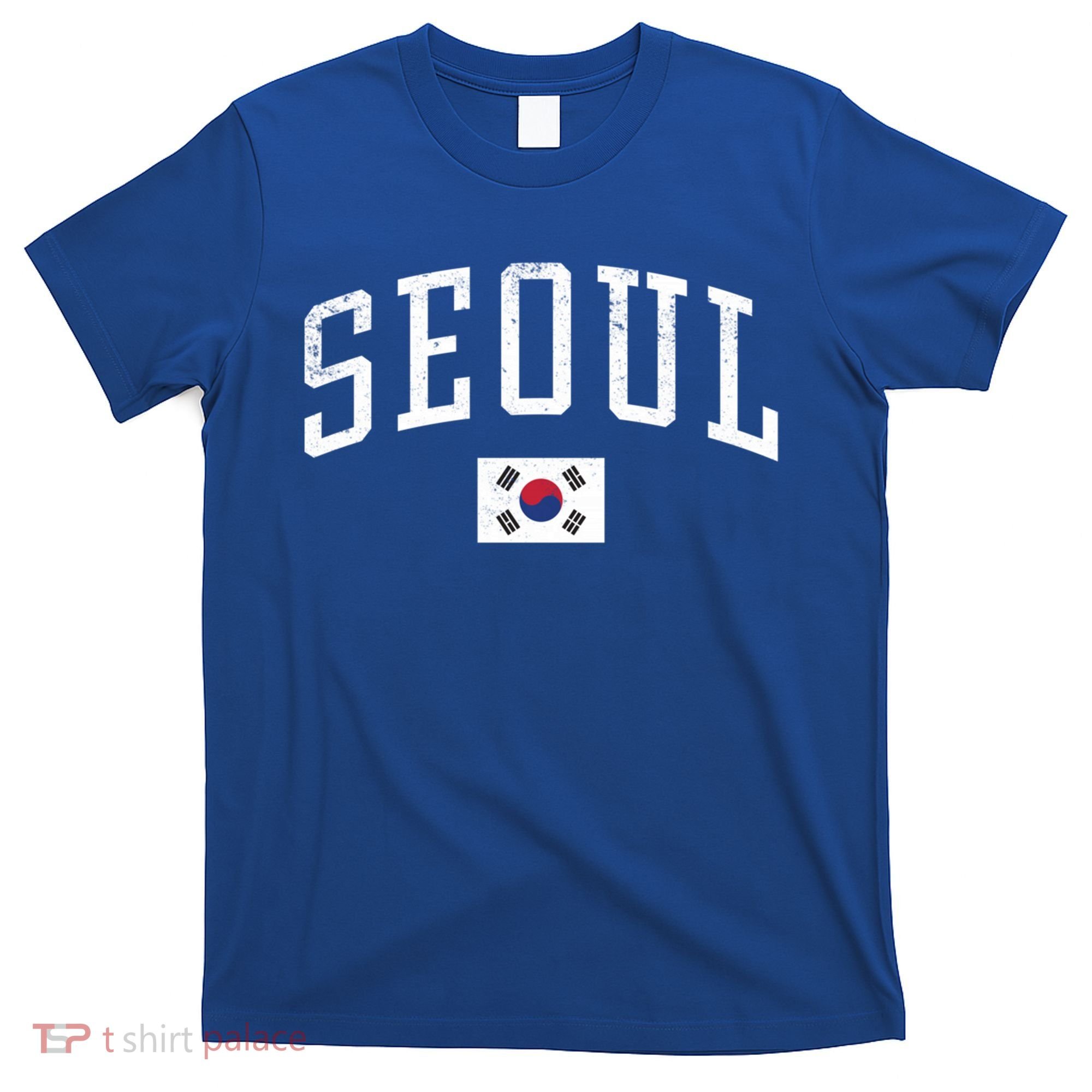 Vintage Seoul South Korea Country Flag Souvenir Vacation Cool Gift T-Shirt
