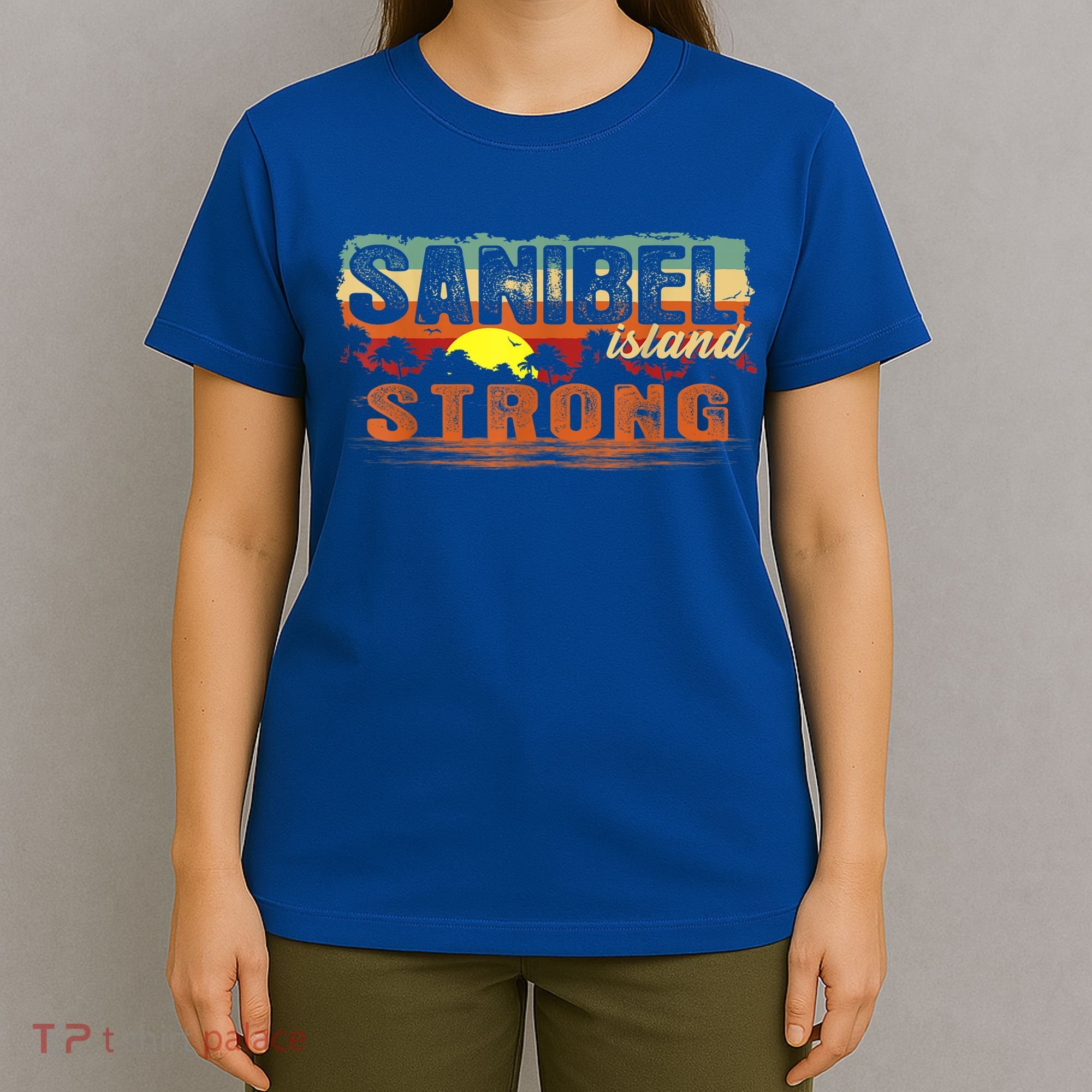 Vintage Sunset Sanibel Island FL Tee Sanibel Island Strong T-Shirt