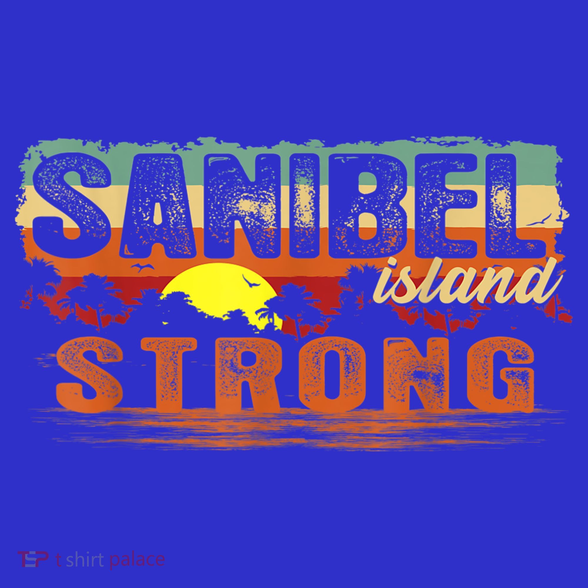 Vintage Sunset Sanibel Island FL Tee Sanibel Island Strong T-Shirt