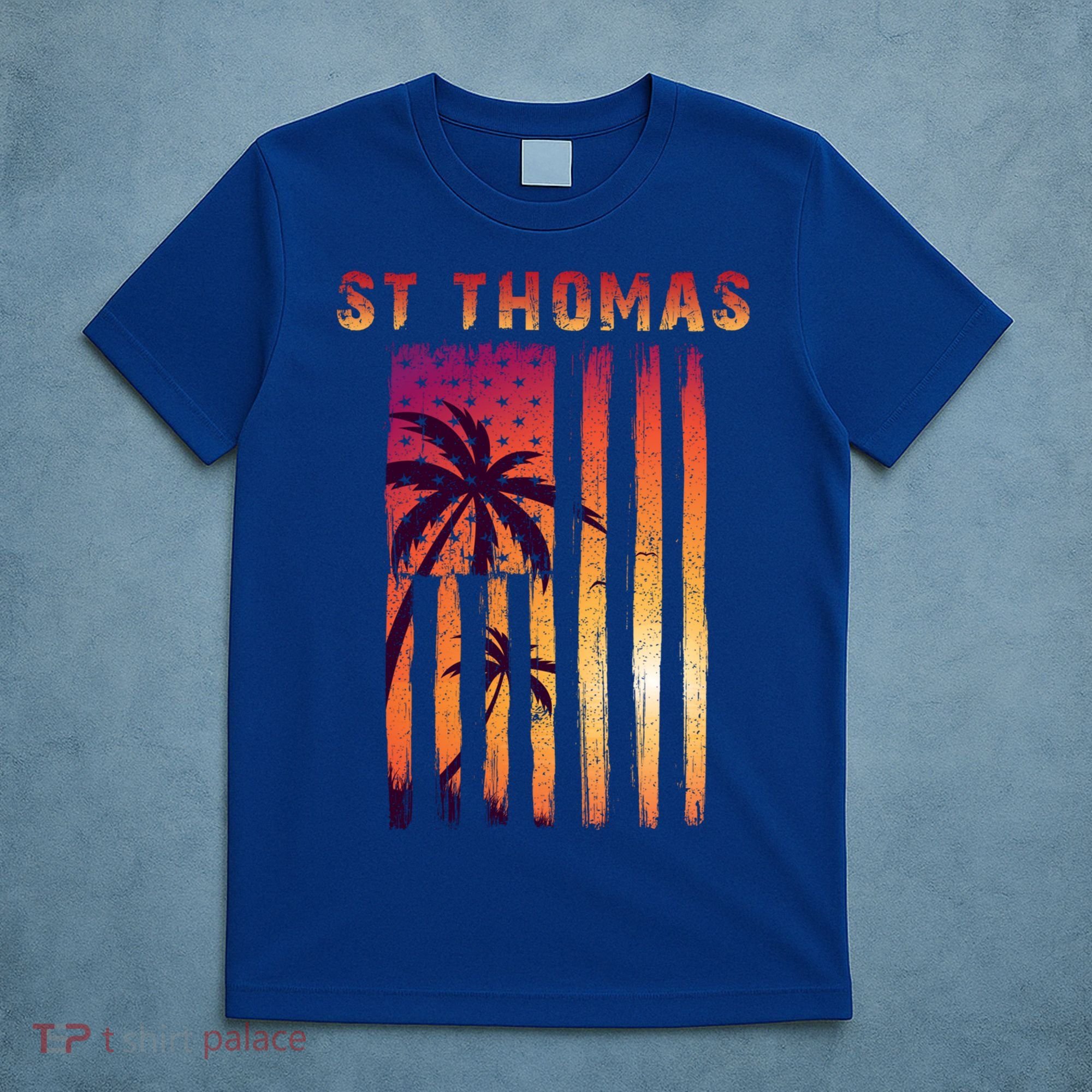 Vintage St Thomas Us Virgin Islands Patriotic Flag Meaningful Gift T-Shirt