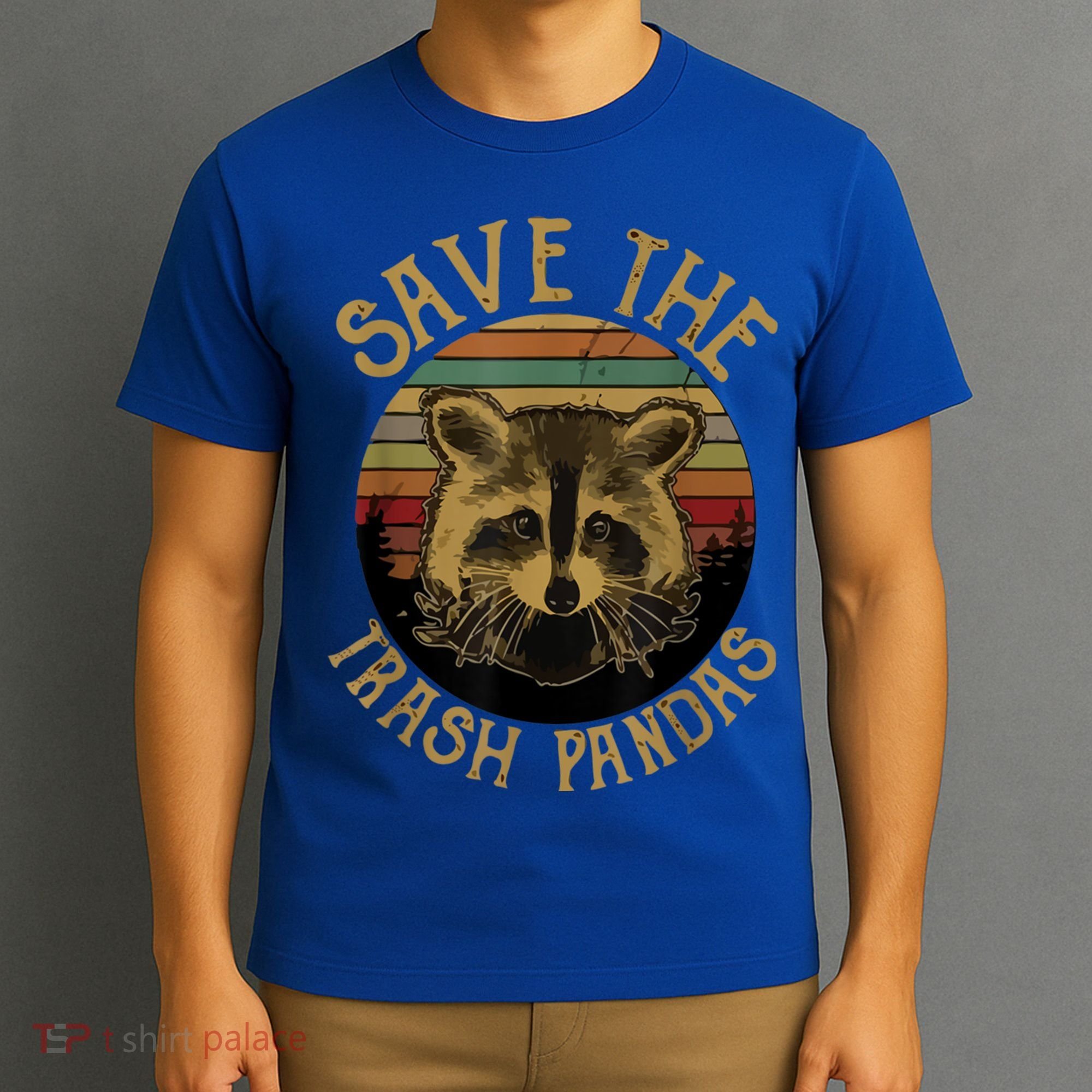 Vintage Save The Trash Pandas Funny Raccoon Animal Gift T-Shirt