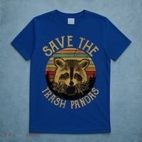 Vintage Save The Trash Pandas Funny Raccoon Animal Gift T-Shirt thumb 5