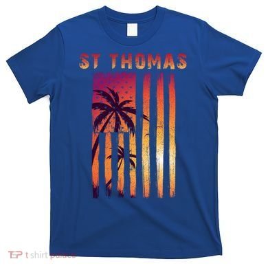 Vintage St Thomas Us Virgin Islands Patriotic Flag Gift T-Shirt