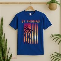 Vintage St Thomas Us Virgin Islands Patriotic Flag Gift T-Shirt thumb 2