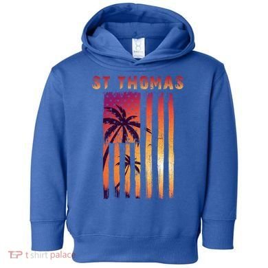 Vintage St Thomas Us Virgin Islands Patriotic Flag Gift Toddler Hoodie