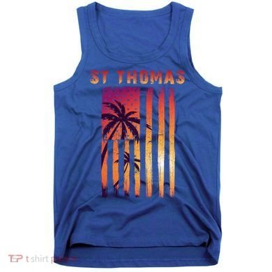 Vintage St Thomas Us Virgin Islands Patriotic Flag Gift Tank Top