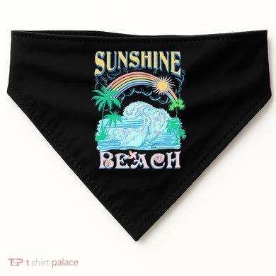 Vintage Summer Time Sunshine Beach USA-Made Doggie Bandana
