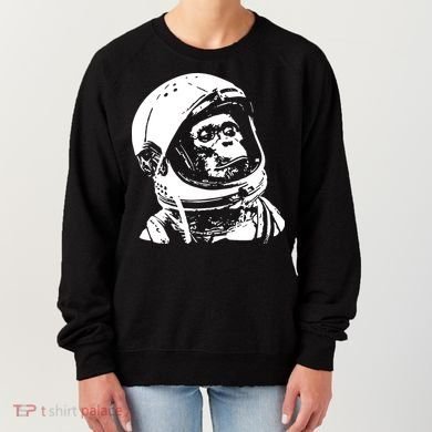 Vintage Space Travel Astronaut Monkey Women's Sweatshirt