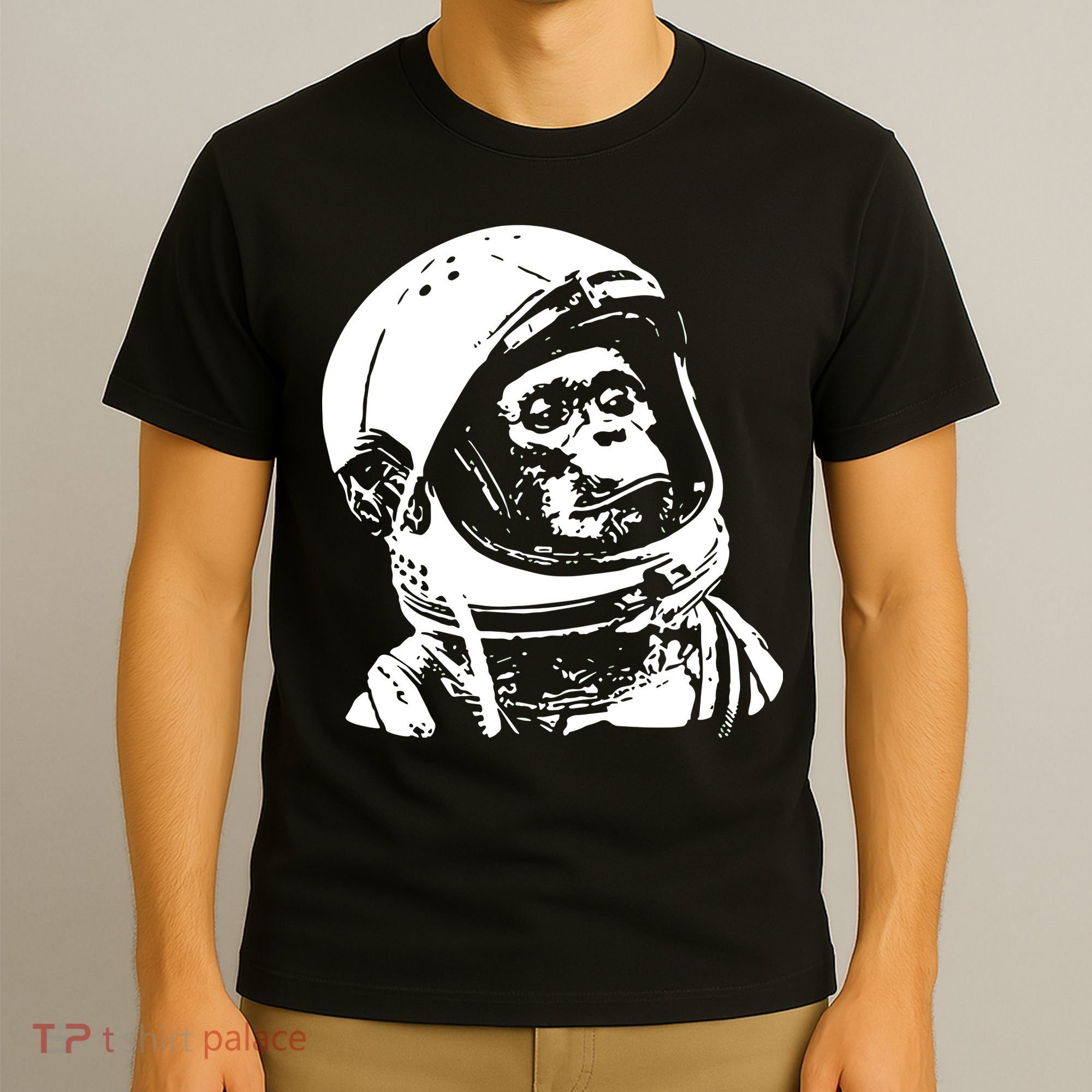Vintage Space Travel Astronaut Monkey T-Shirt