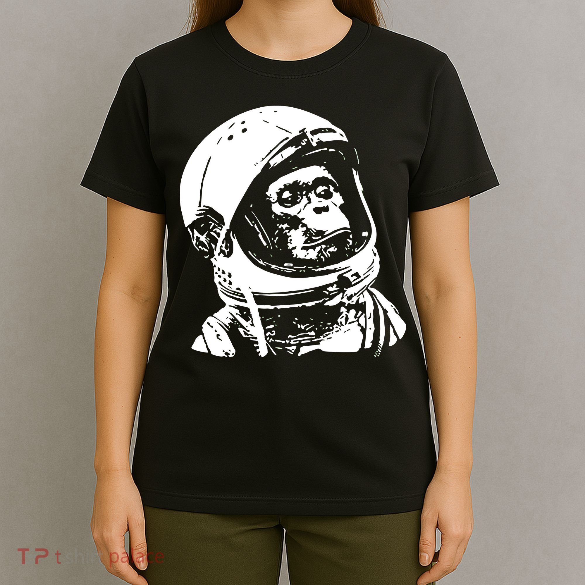 Vintage Space Travel Astronaut Monkey T-Shirt