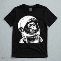 Vintage Space Travel Astronaut Monkey T-Shirt thumb 5