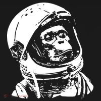 Vintage Space Travel Astronaut Monkey T-Shirt thumb 7