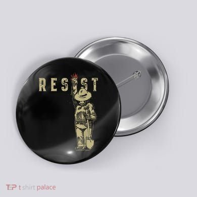 Vintage The Resist Bear Button
