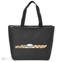 Volunr State Tennessee Checkerboard Baseball Tennessee Tote Bag thumb 0