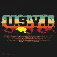 Vintage Sunset Usvi Us Virgin Islands T-Shirt thumb 7