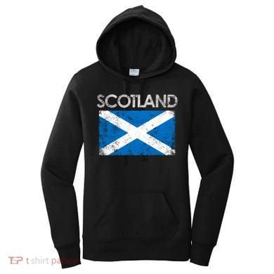 Vintage Scotland Uk Scottish Flag Pride Gift Women's Hoodie