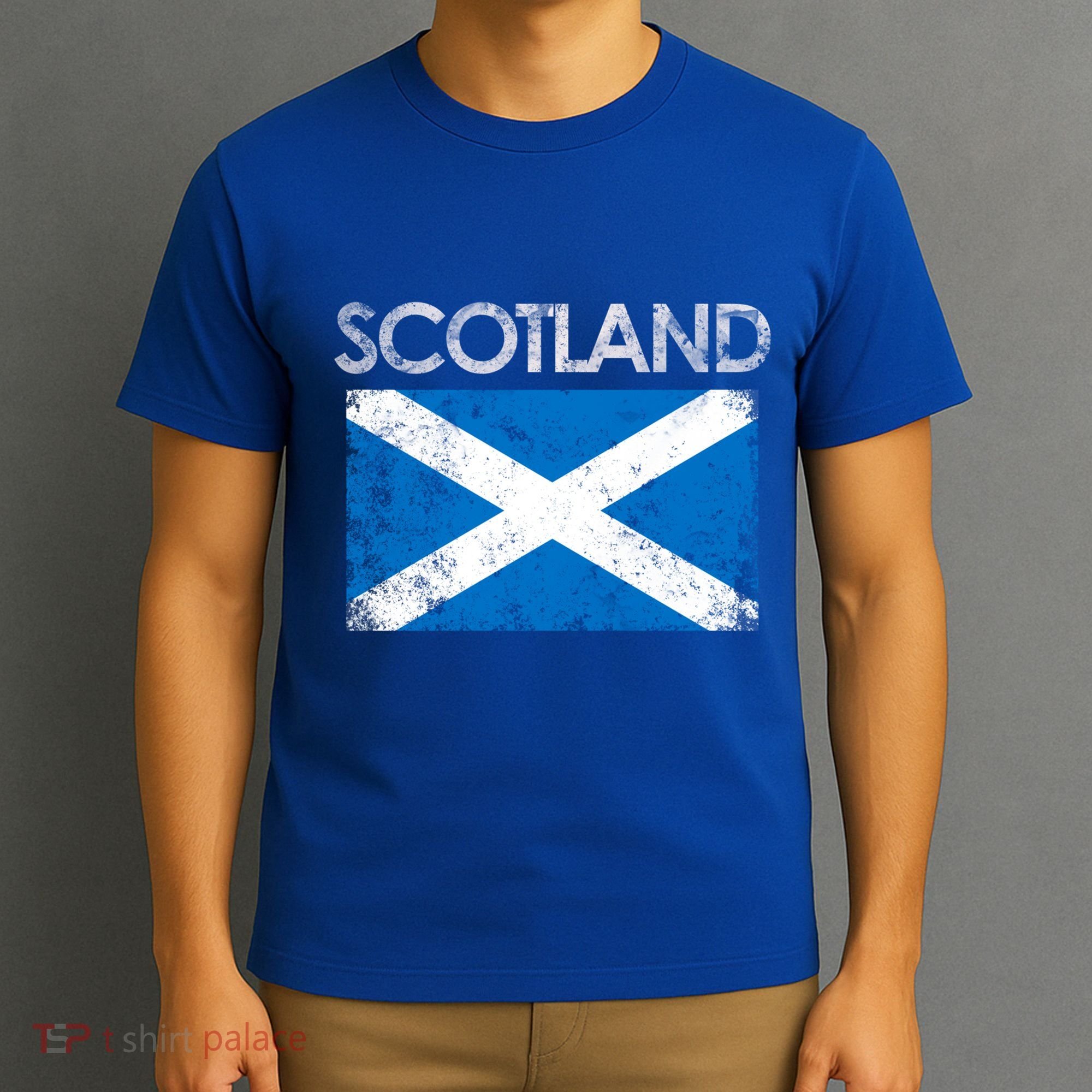 Vintage Scotland Uk Scottish Flag Pride Gift T-Shirt