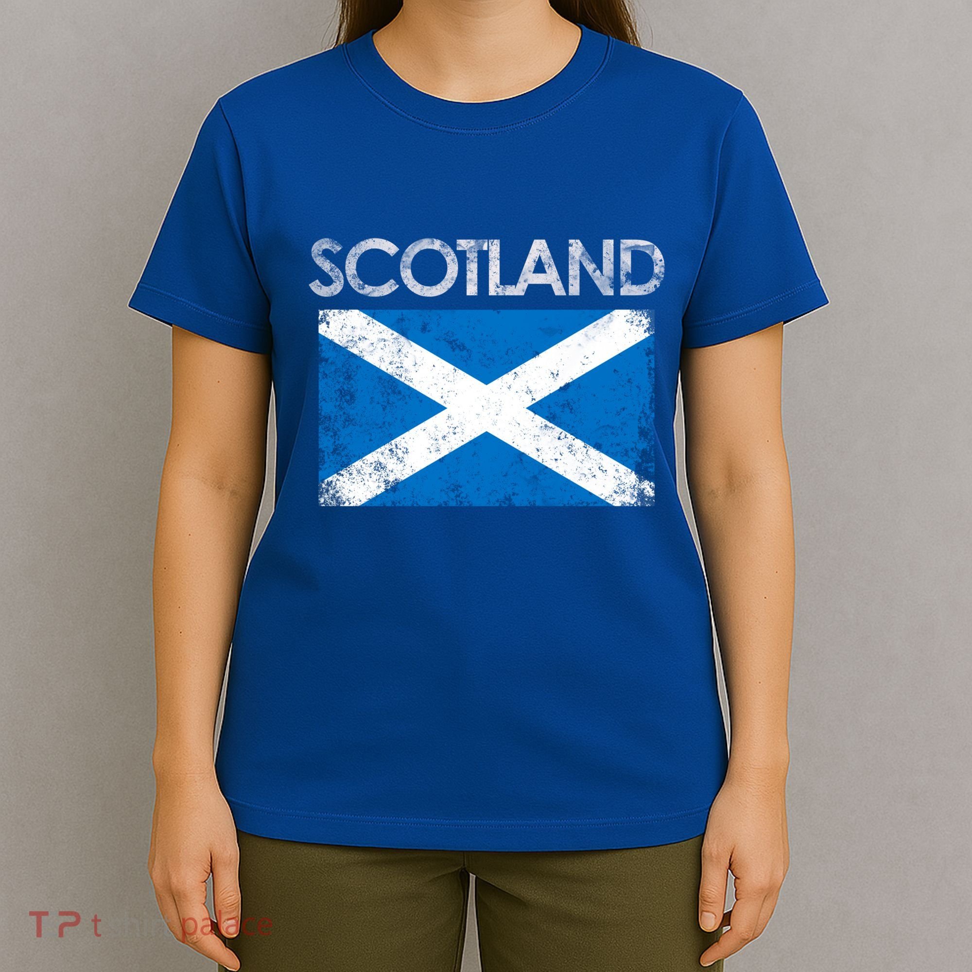 Vintage Scotland Uk Scottish Flag Pride Gift T-Shirt