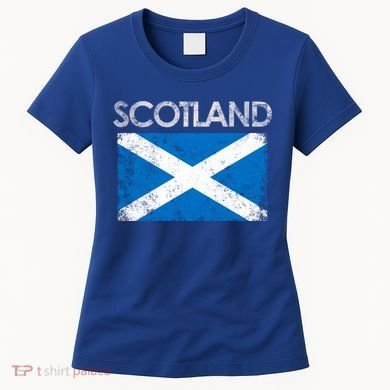 Vintage Scotland Uk Scottish Flag Pride Gift Women's T-Shirt