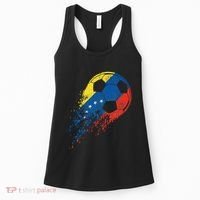 Venezuela Soccer Venezuelan Flag Pride Soccer Player Women's Tank Top thumb 0