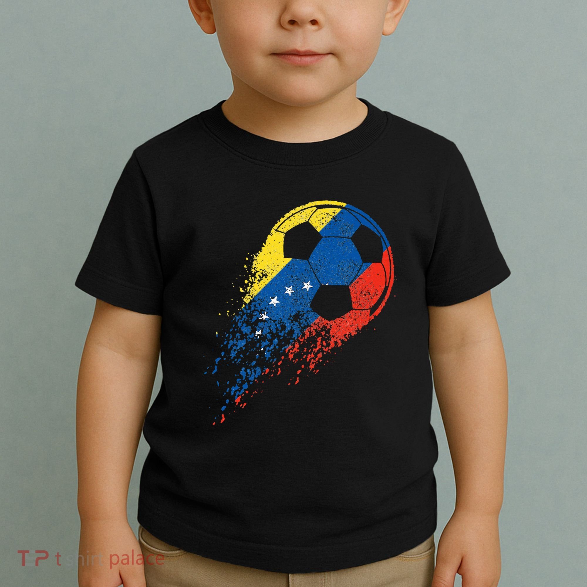 Venezuela Soccer Venezuelan Flag Pride Soccer Player Toddler T-Shirt