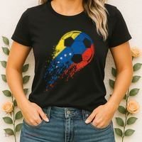 Venezuela Soccer Venezuelan Flag Pride Soccer Player Women's T-Shirt thumb 2