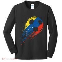 Venezuela Soccer Venezuelan Flag Pride Soccer Player Kids Long Sleeve Shirt thumb 0
