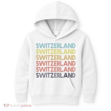 Vintage Switzerland Kids Hoodie
