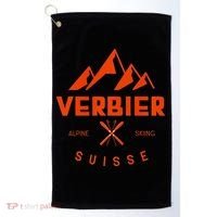 Verbier Suisse  Golf Towel thumb 0