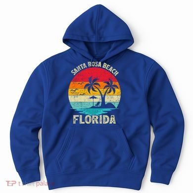 Vintage Summer Vacation Retro Florida Santa Rosa Beach Gift Hoodie