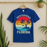 Vintage Summer Vacation Retro Florida Santa Rosa Beach Gift T-Shirt thumb 2