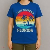 Vintage Summer Vacation Retro Florida Santa Rosa Beach Gift T-Shirt thumb 4
