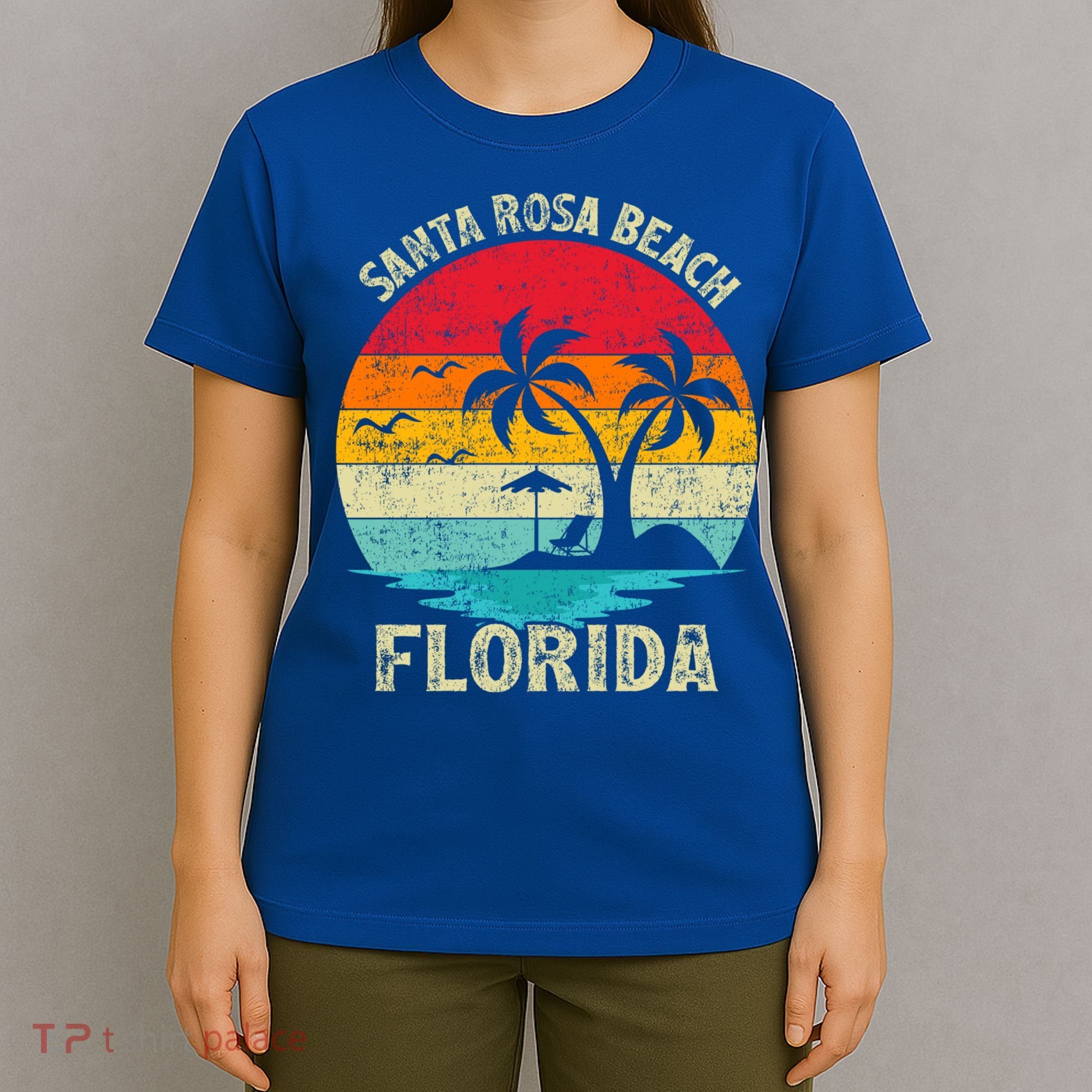 Vintage Summer Vacation Retro Florida Santa Rosa Beach Gift T-Shirt