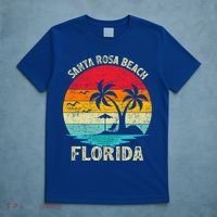 Vintage Summer Vacation Retro Florida Santa Rosa Beach Gift T-Shirt thumb 5