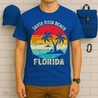 Vintage Summer Vacation Retro Florida Santa Rosa Beach Gift T-Shirt thumb 6