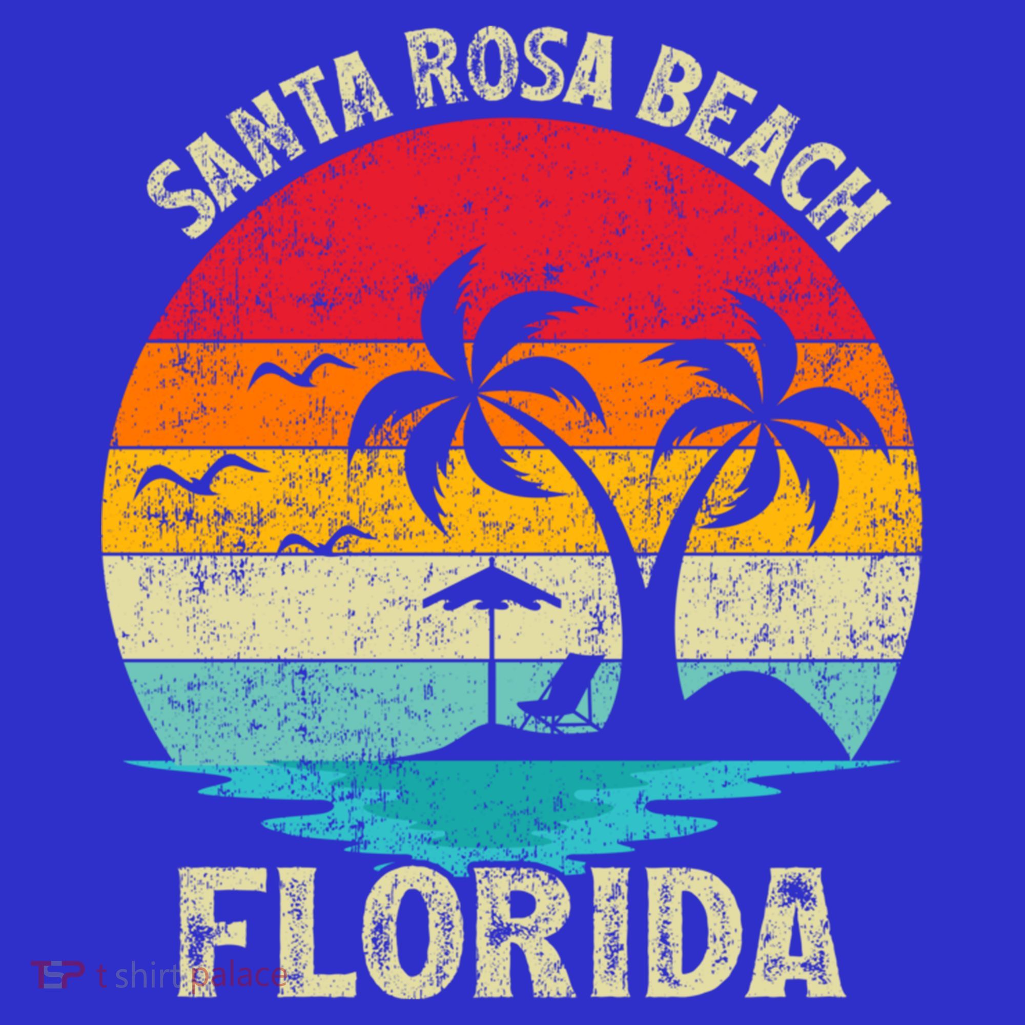 Vintage Summer Vacation Retro Florida Santa Rosa Beach Gift T-Shirt