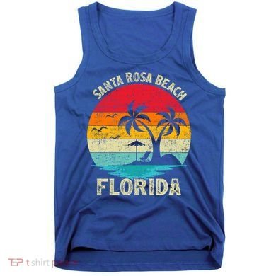 Vintage Summer Vacation Retro Florida Santa Rosa Beach Gift Tank Top