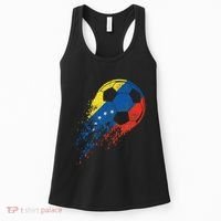 Venezuela Soccer Venezuelan Flag Pride Soccer Player Women's Tank Top thumb 0