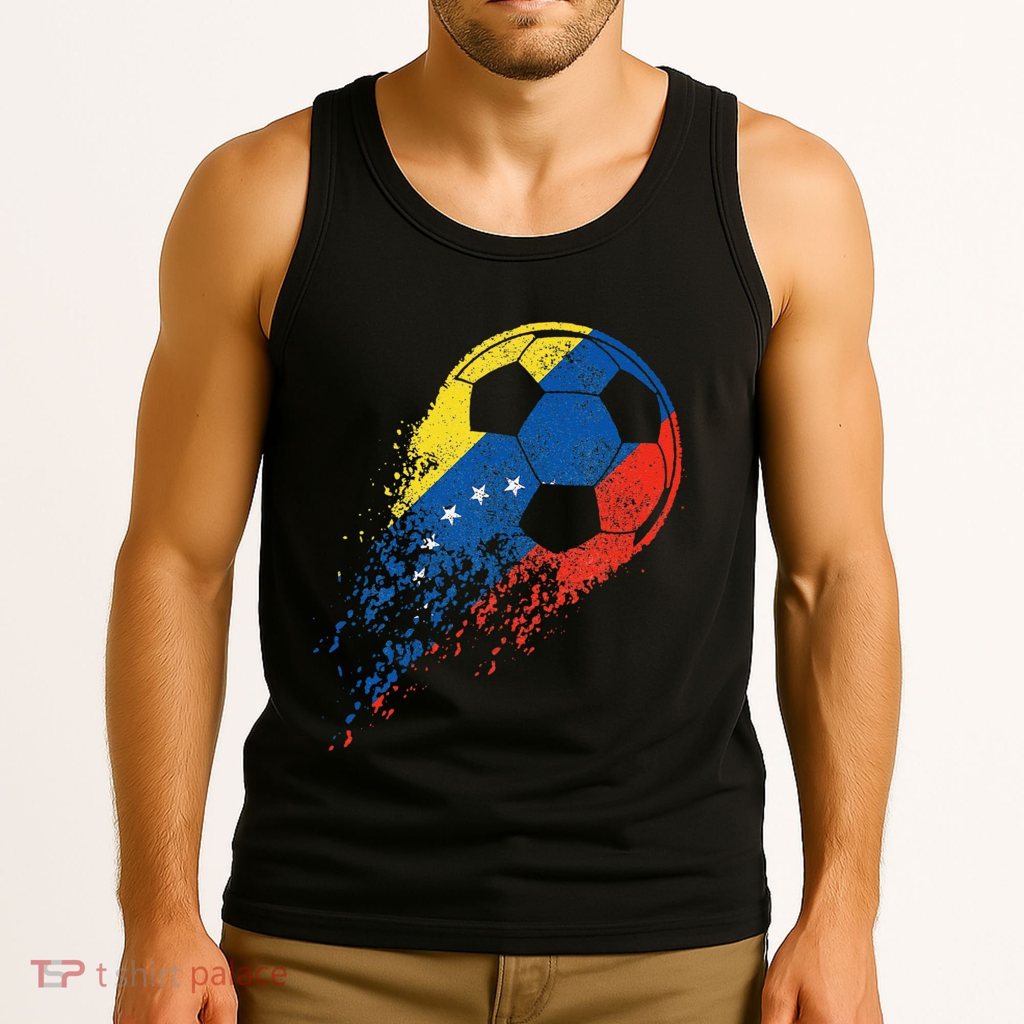 Venezuela Soccer Venezuelan Flag Pride Soccer Player Tank Top
