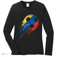 Venezuela Soccer Venezuelan Flag Pride Soccer Player Women's Long Sleeve Shirt thumb 0