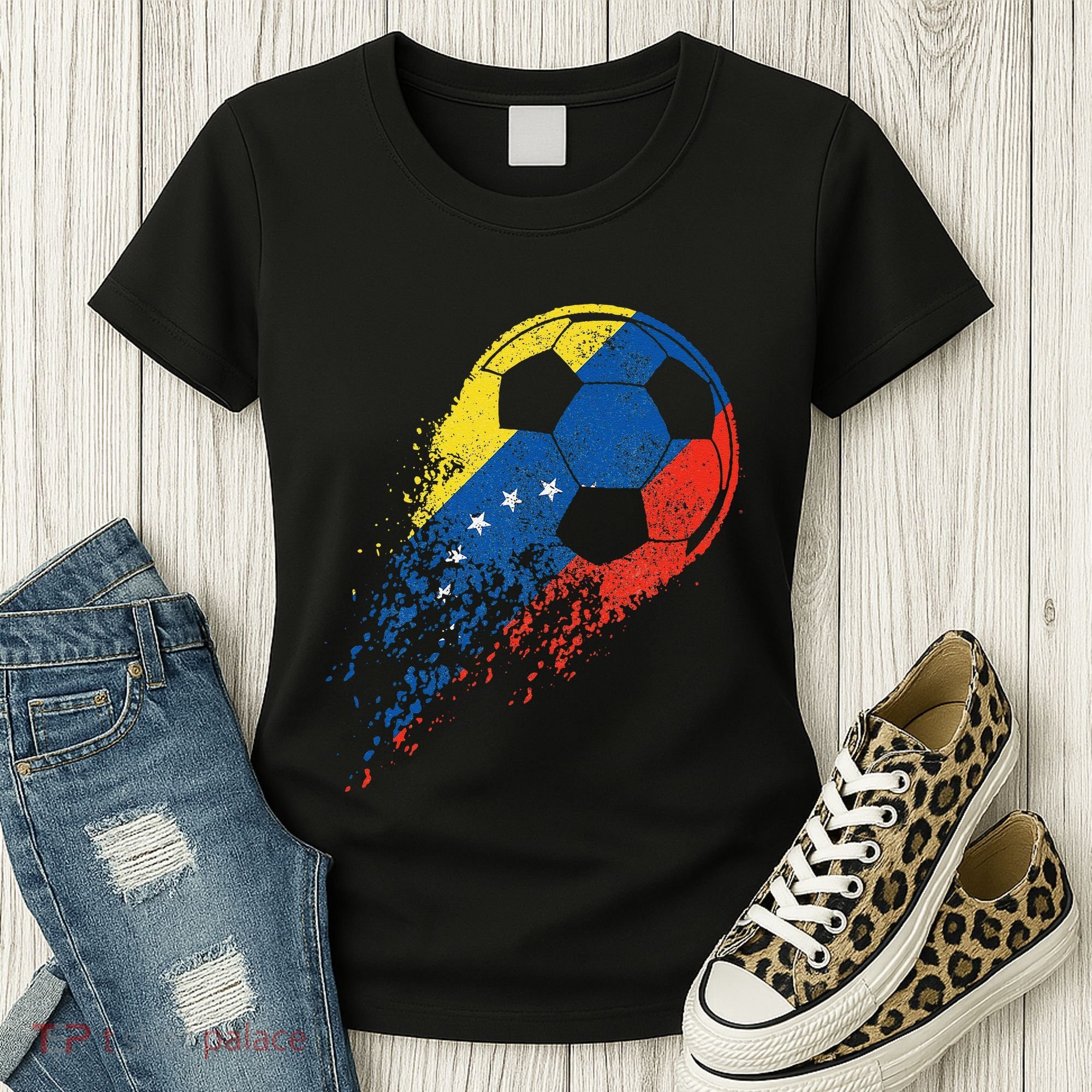Venezuela Soccer Venezuelan Flag Pride Soccer Player Women's T-Shirt