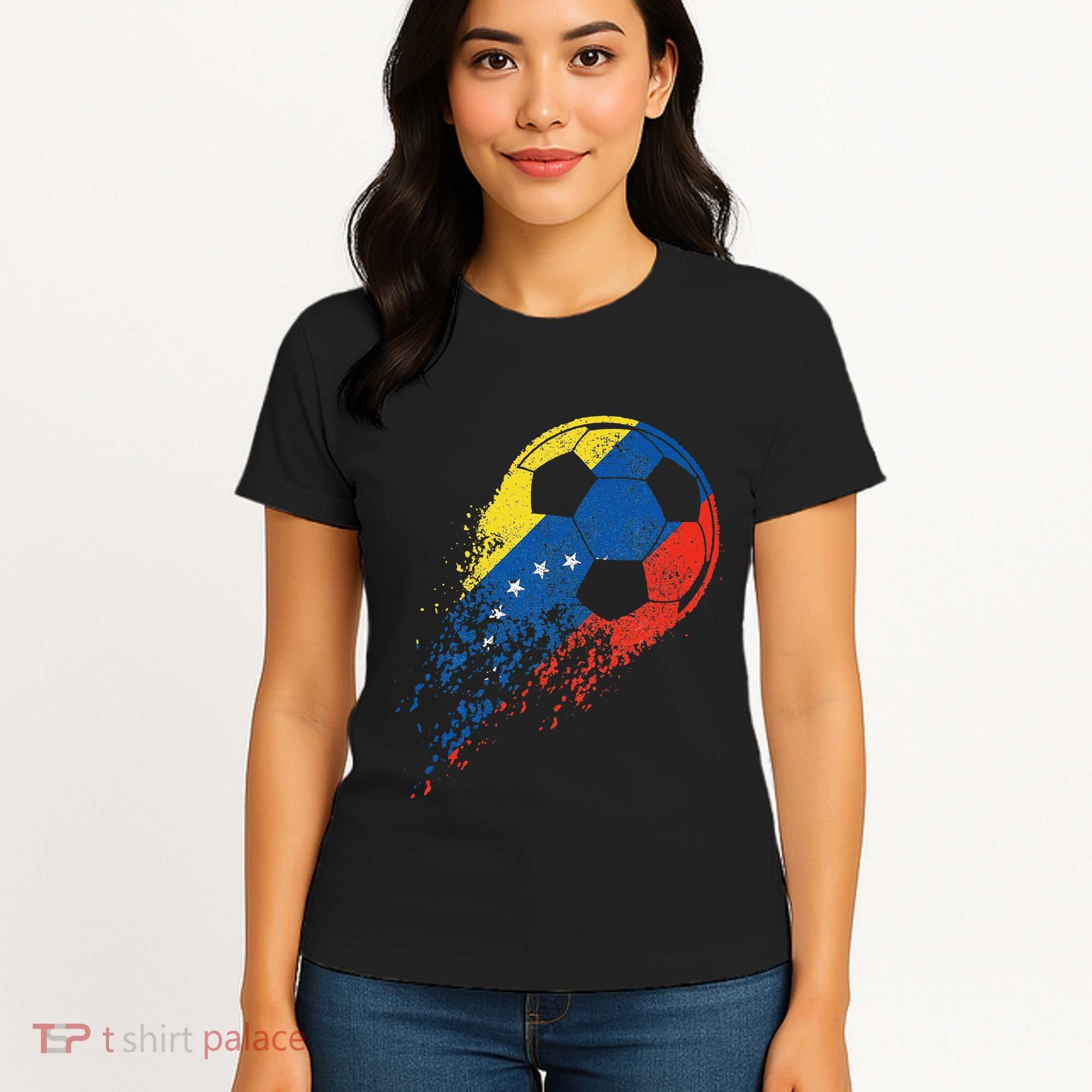 Venezuela Soccer Venezuelan Flag Pride Soccer Player Women's T-Shirt